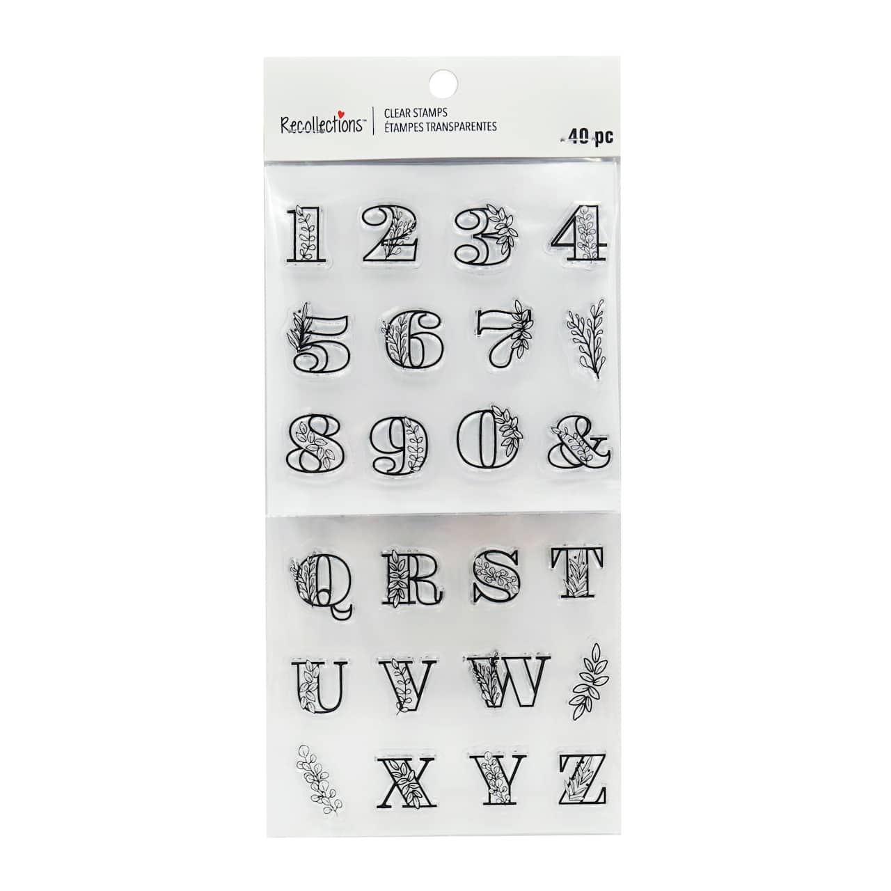 Foliage Alphabet &#x26; Numbers Clear Stamps by Recollections&#x2122;